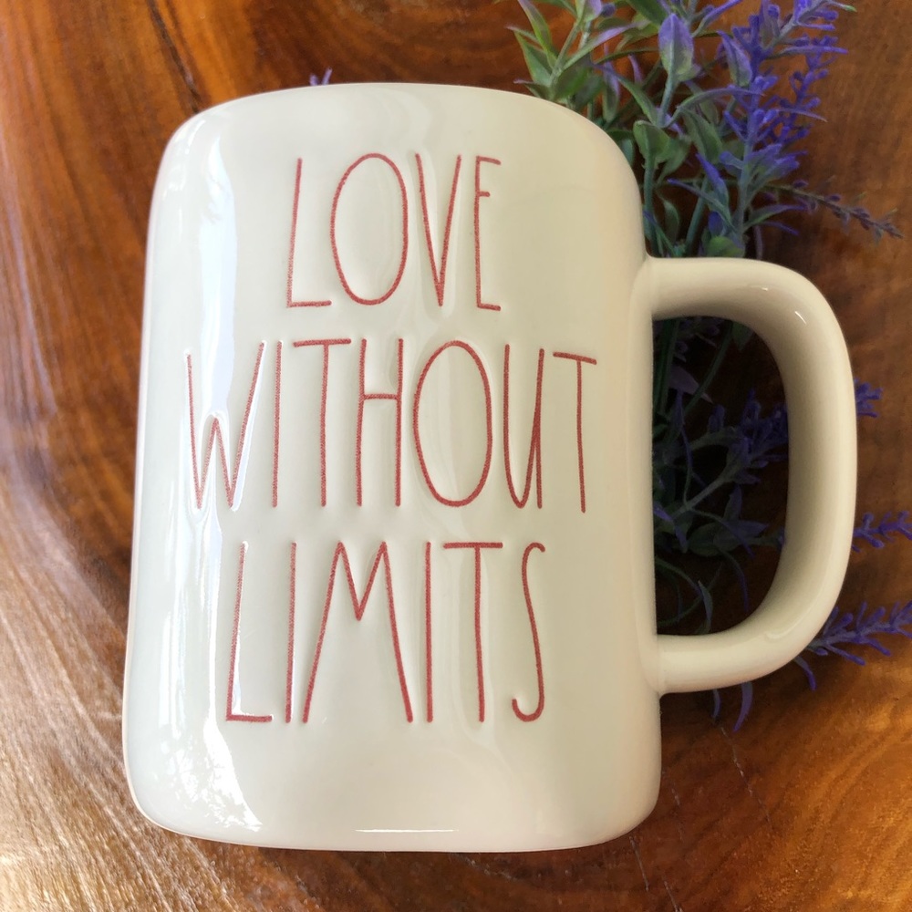Rae Dunn “LOVE WITHOUT LIMITS” mug